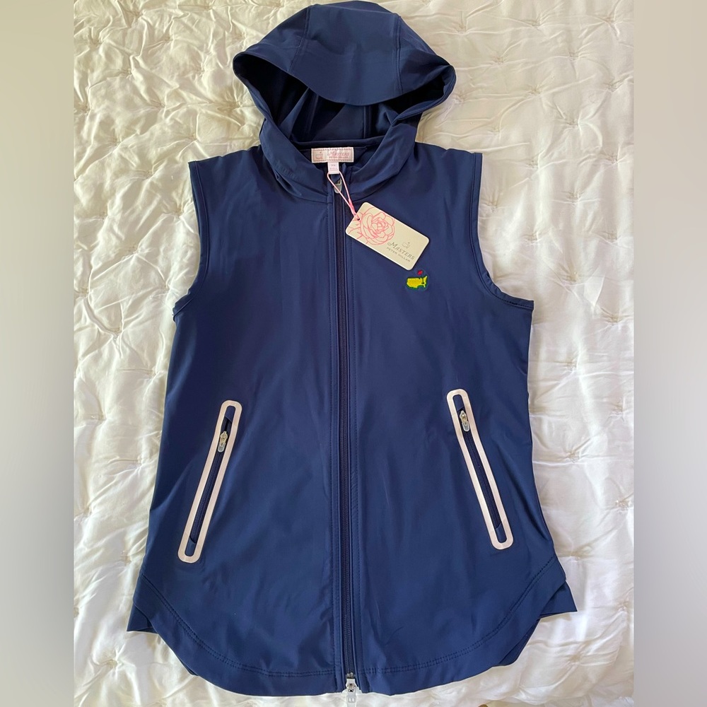 NWT XS Peter Millar Masters Jameson Flex Adapt Full-Zip Hooded Vest